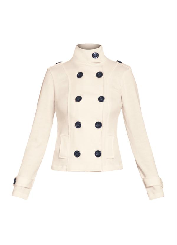 Quintess - Casaco de Tricô Estilo Militar Off-White 5