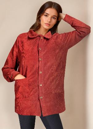 bonprix - Casaco Ferrugem em Veludo Cotelê - BONPRIX