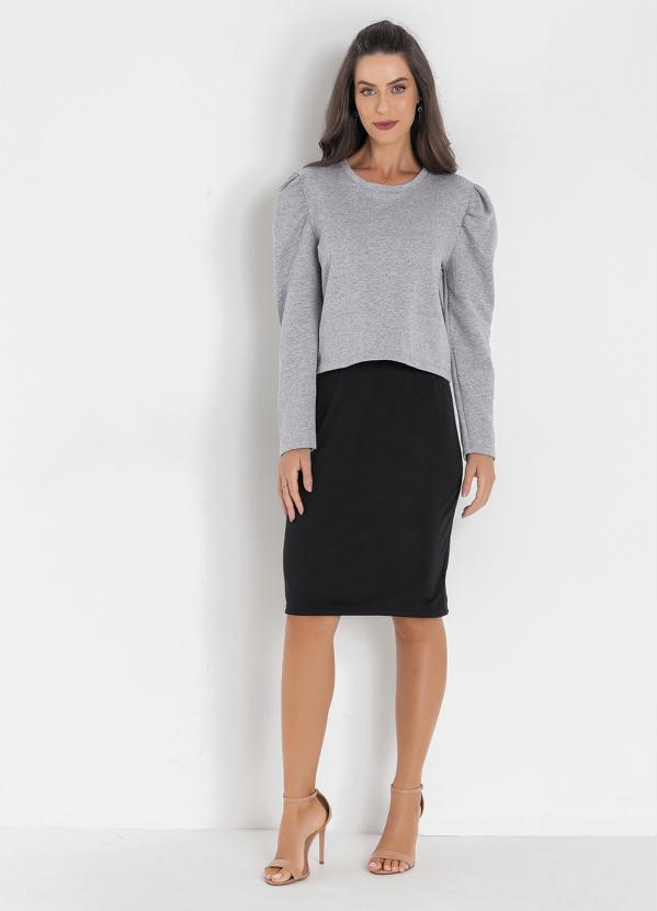 Queima Estoque - Casaco Mescla com Punhos Moda Evangélica 3