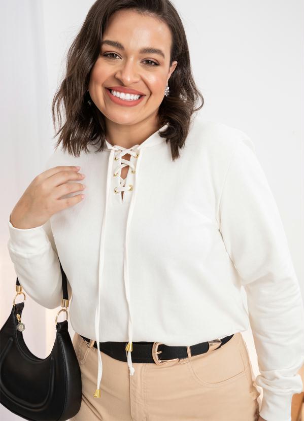 Quintess - Casaco Off White com Amarração 5