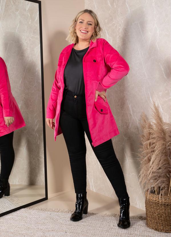 Quintess - Casaco Rosa com Faixa 7