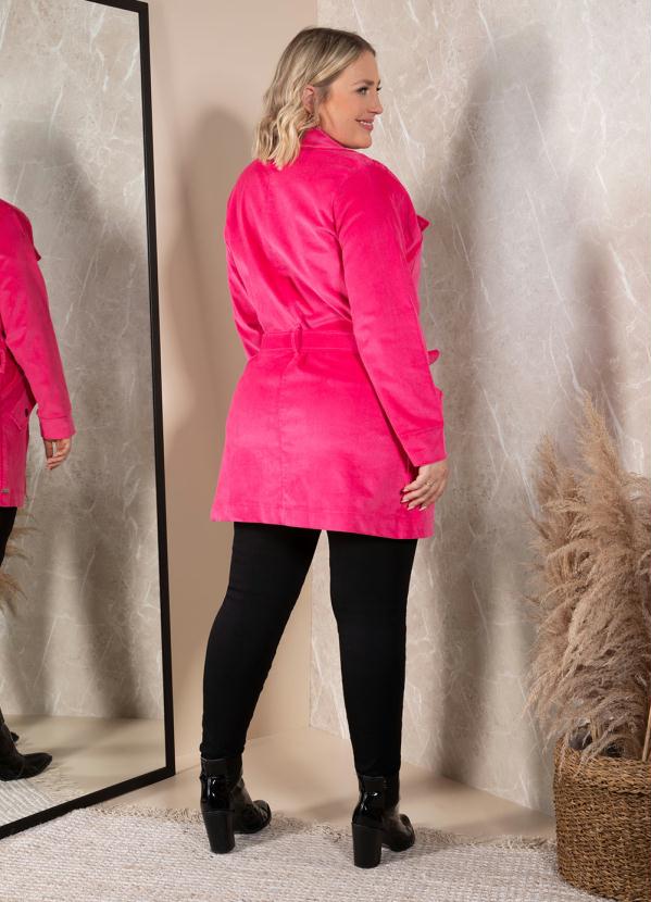 Quintess - Casaco Rosa com Faixa 8