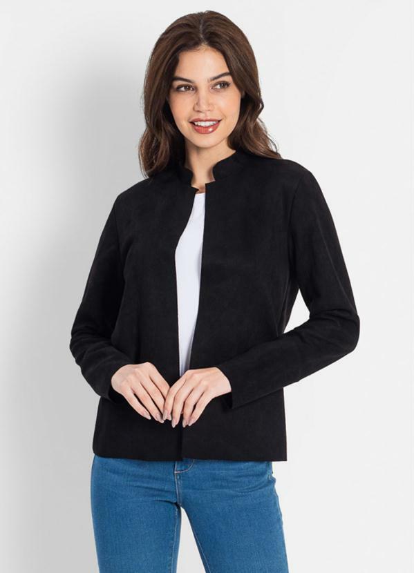 Endless - Casaco Suede Feminino Preto