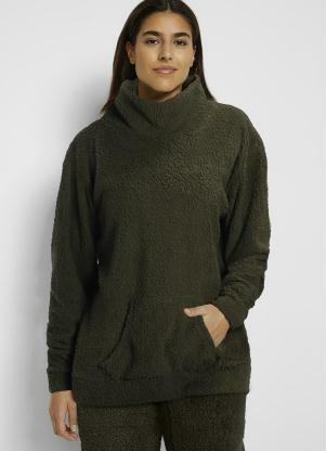 bonprix - Casaco Teddy Verde - BONPRIX