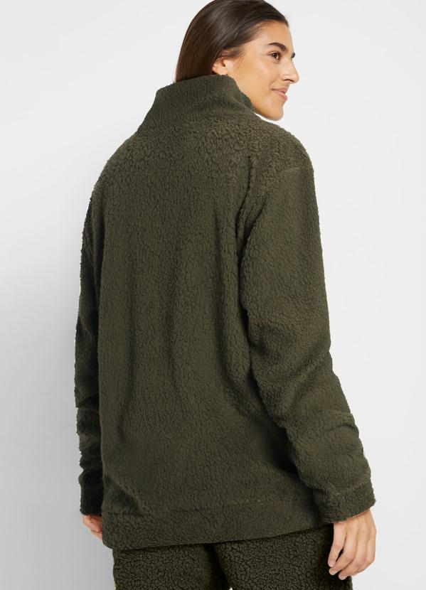 bonprix - Casaco Teddy Verde 2