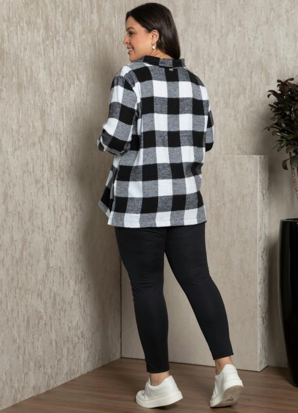Quintess - Casaco Xadrez com Fendas nas Laterais 10