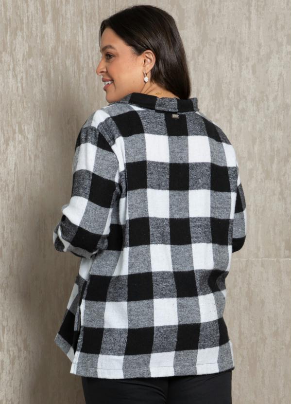 Quintess - Casaco Xadrez com Fendas nas Laterais 8