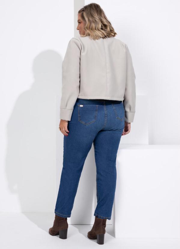 Quintess - Jaqueta Curta Bege Peluciada 9