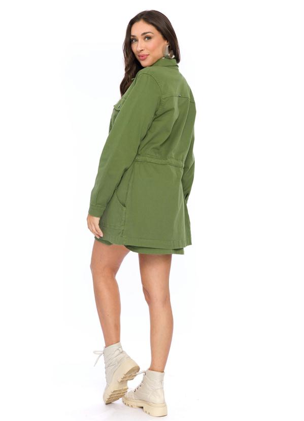 Doce Trama - Parka em Sarja Verde 4