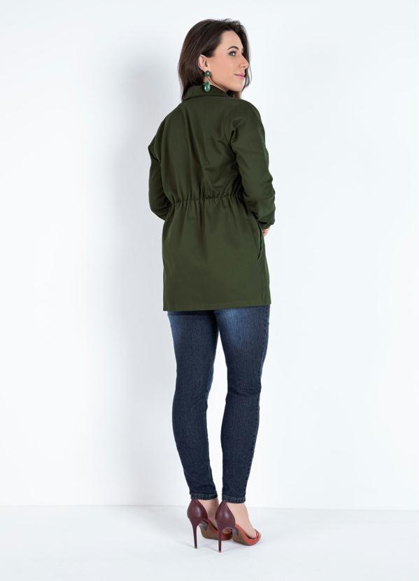 Rosalie - Parka Verde Militar com Bolsos 5