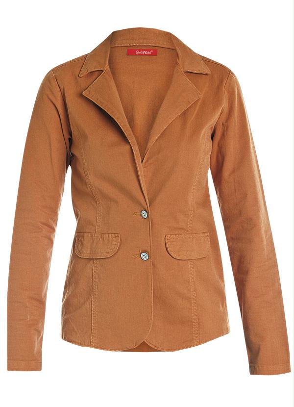 Quintess - Blazer Caramelo em Sarja 11