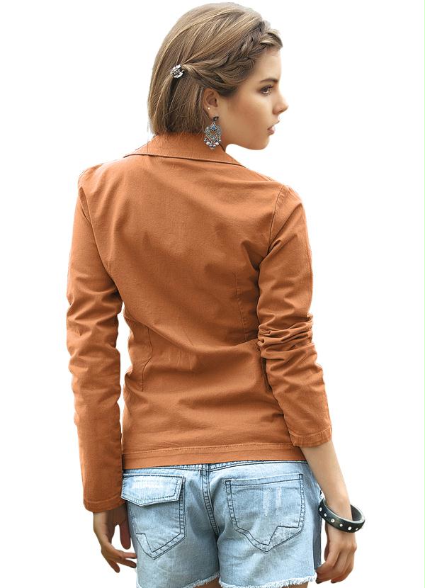 Quintess - Blazer Caramelo em Sarja 2