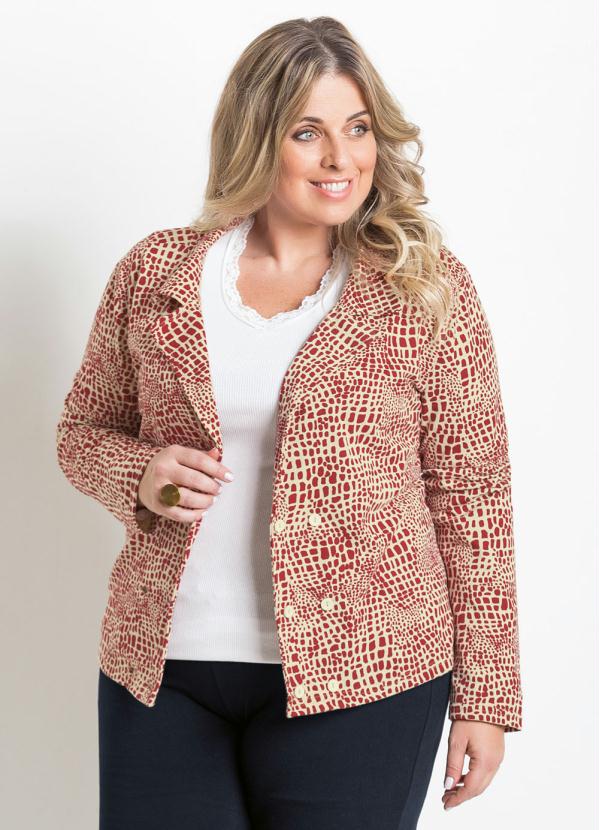 Marguerite - Blazer Plus Size Feminino Estampado