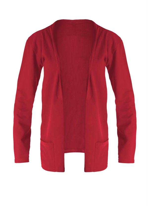 cardigan vermelho longo