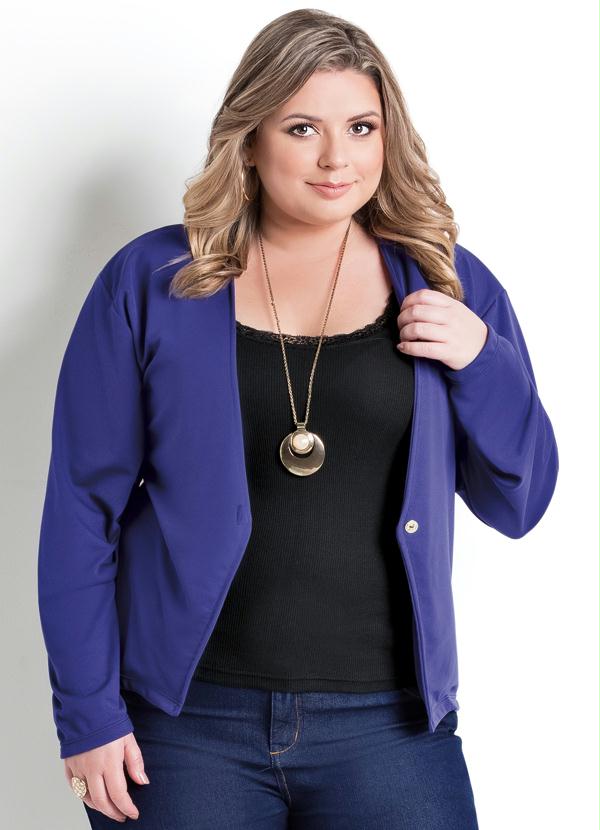 Marguerite - Casaco Azul Plus Size