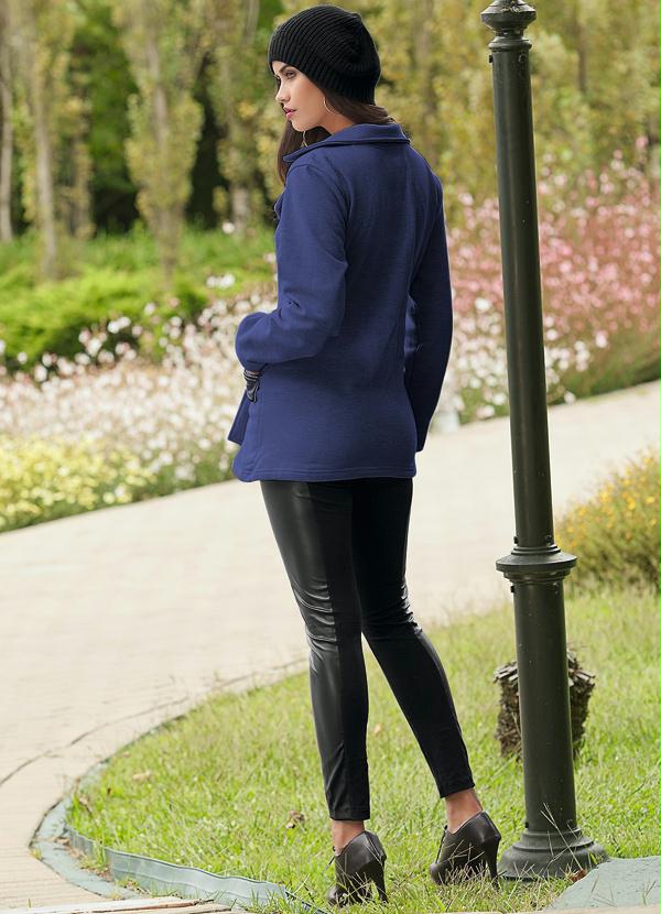 Quintess - Casaco Estilo Militar Marinho 4