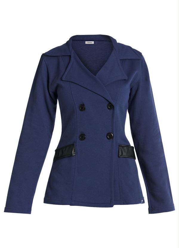 Quintess - Casaco Estilo Militar Marinho 5