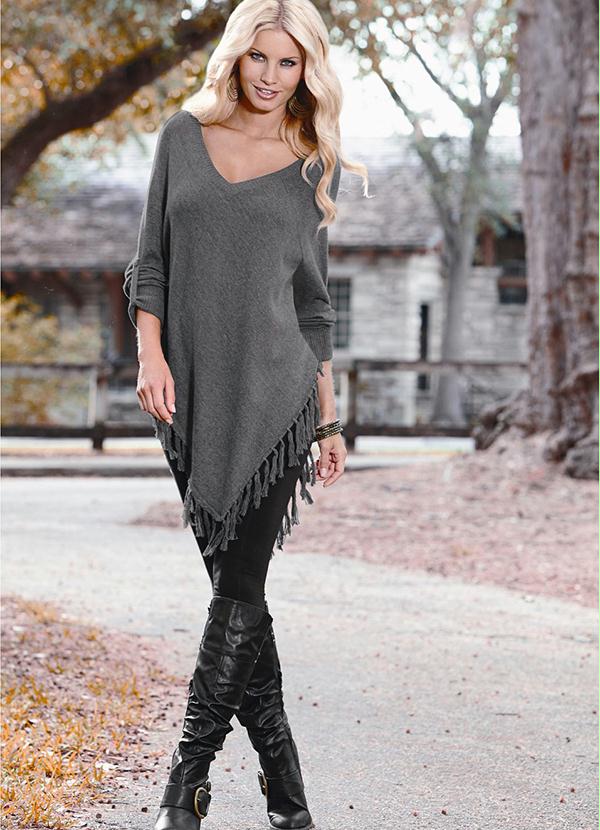 bonprix - Poncho Cinza 2