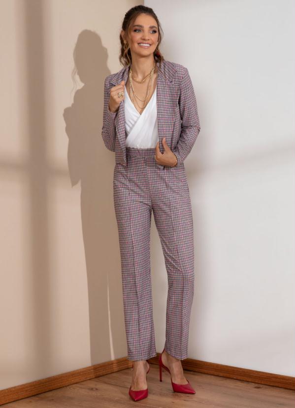 Quintess - Blazer Encurtado Xadrez 3