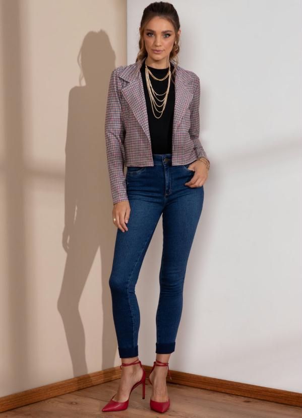 Quintess - Blazer Encurtado Xadrez 5