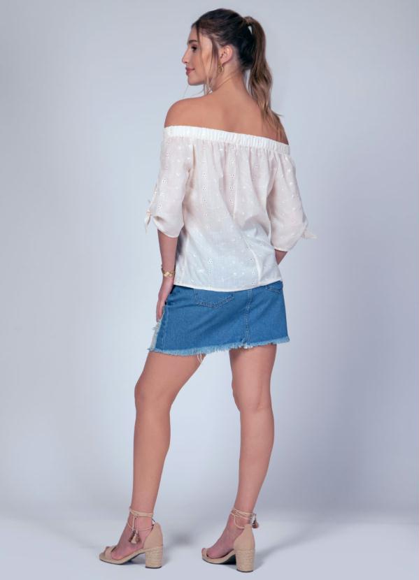 Quintess - Blusa Bege com Manga com Detalhe de Amarrar 4