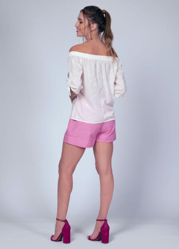 Quintess - Blusa Bege com Manga com Detalhe de Amarrar 6