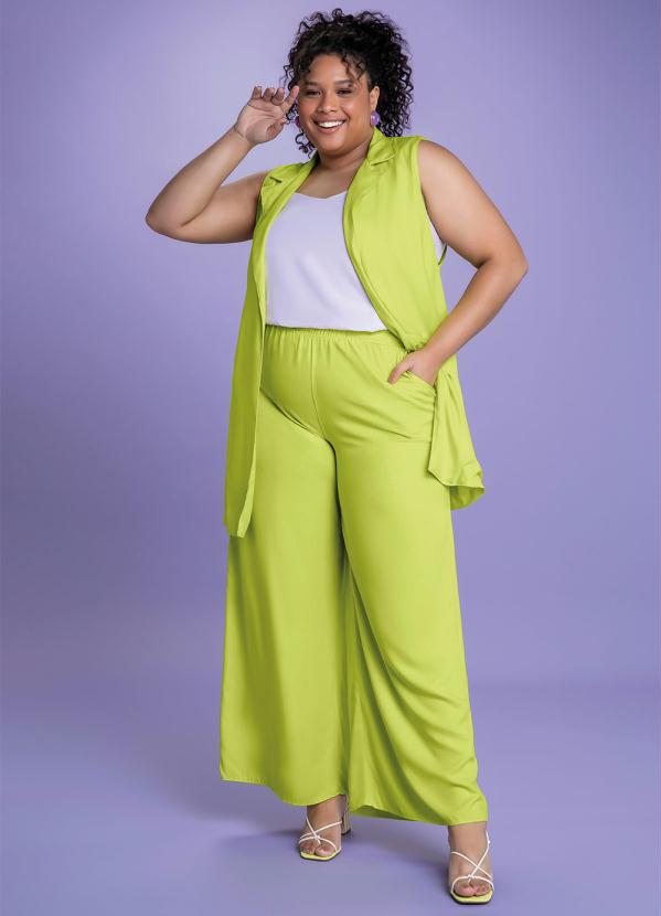 Marialícia - Colete Alongado Verde 2