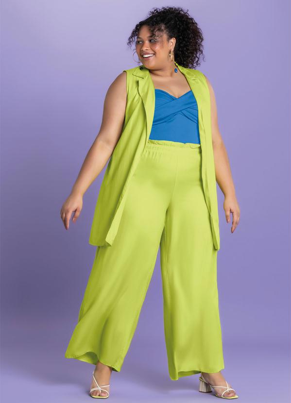 Marialícia - Colete Alongado Verde 3