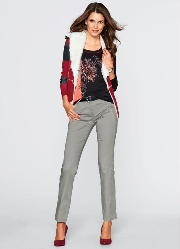 Outlet - Colete com Pelo em Material Sintético Vermelho 3