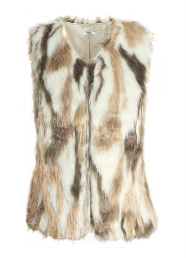 bonprix - Colete de Pelo Sintético Branco 6