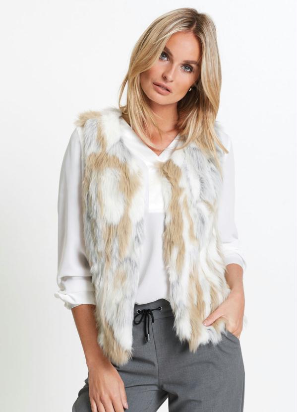 Outlet - Colete de Pelo Sintético Marrom