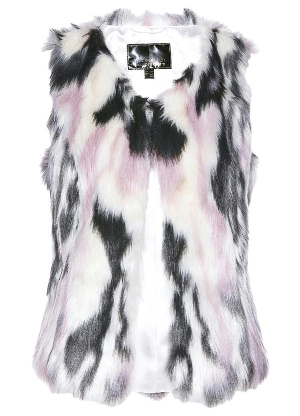 bonprix - Colete de Pelo Sintético Rosa 6