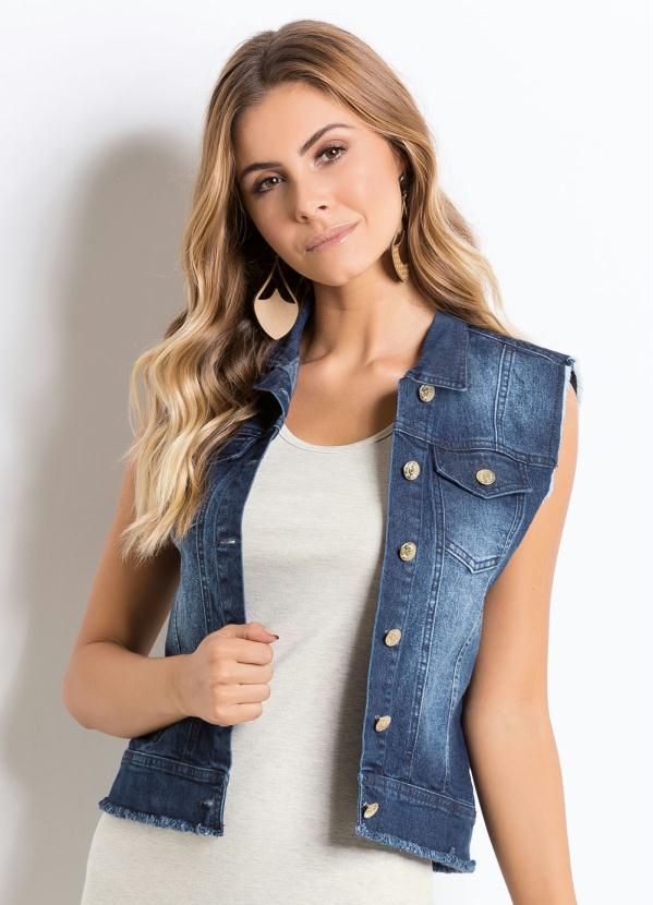 Quintess - Colete Jeans Quintess com Bolsos 2