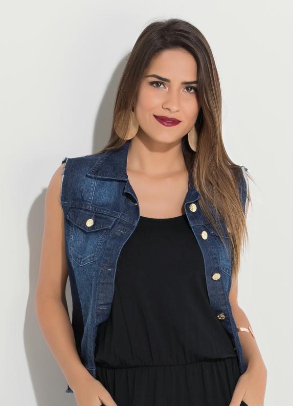 Quintess - Colete Jeans Quintess com Bolsos 3