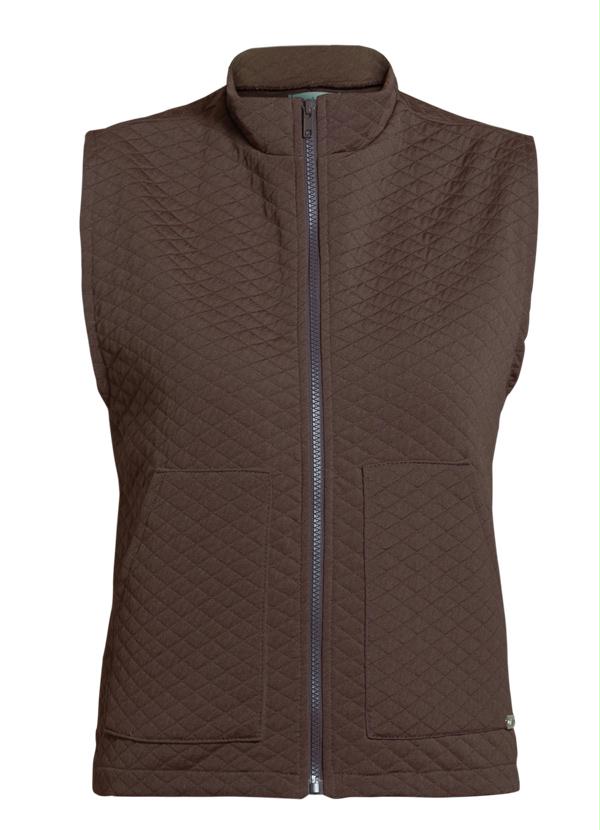 Quintess - Colete Matelassê com Zíper Marrom 7