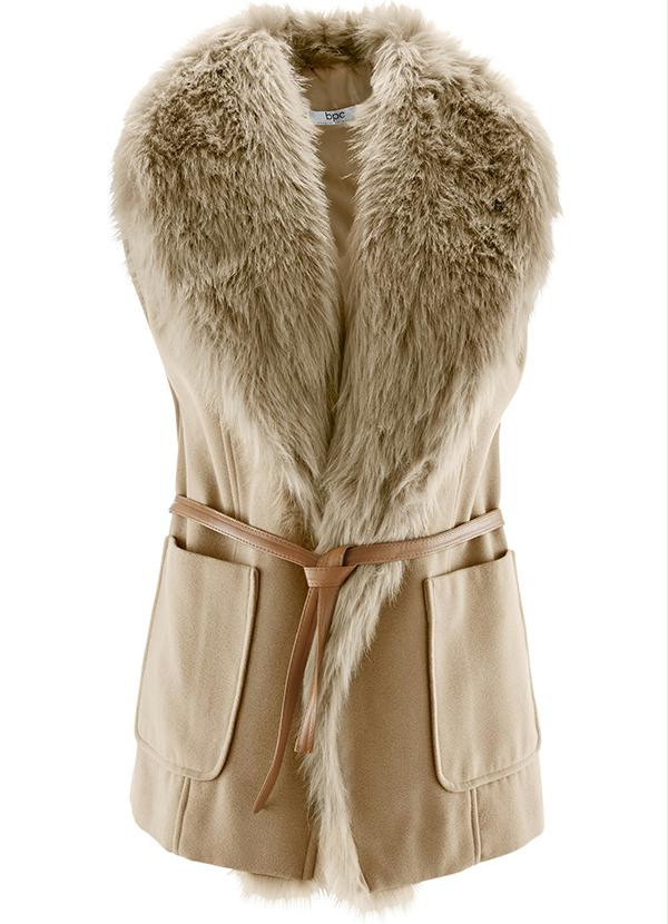 Outlet - Colete Pelo Sintético Taupe 5