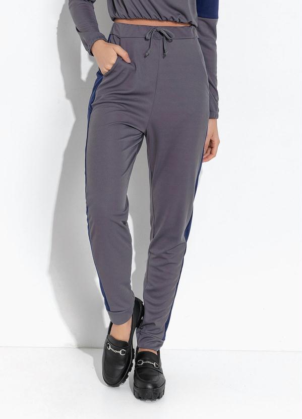 Moda Pop - Conjunto Cinza Blusa e Calça 5