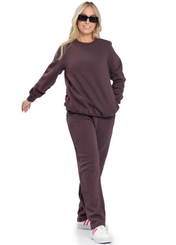 Up Close - Conjunto Feminino em Moletom Vinho