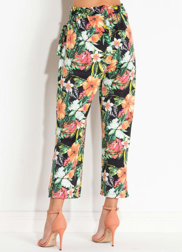 Quintess - Conjunto Floral Dark com Cropped e Pantacourt 7