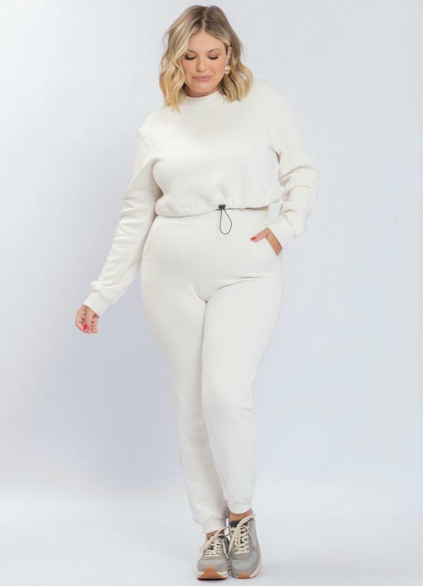 Preview - Conjunto Moletom Cropped Off White