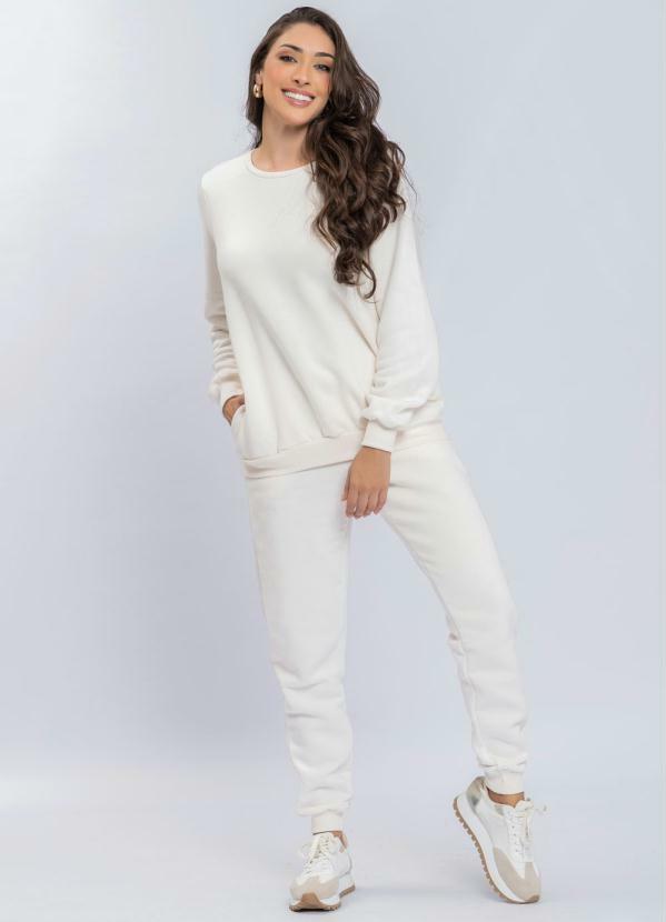 Preview - Conjunto Moletom sem Capuz Off White