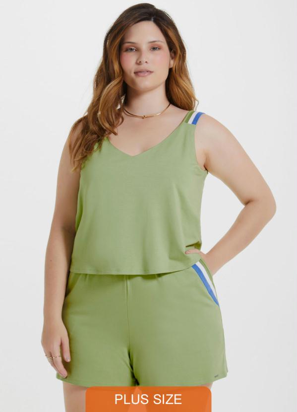 Lunender Mais Mulher - Conjunto Moletom Viscose Elasta Verde
