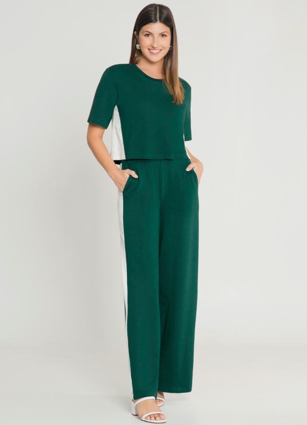 Lunender Conjunto Moletom Viscose Elasta Verde