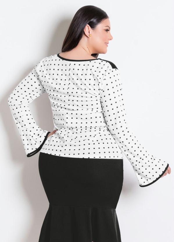 Rosalie - Conjunto Poá e Preto  com Babados 12