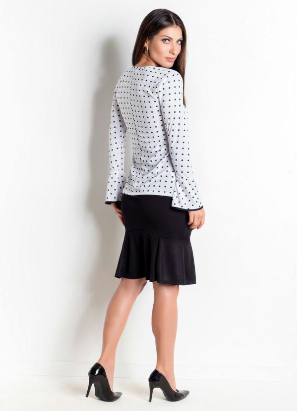 Rosalie - Conjunto Poá e Preto  com Babados 2