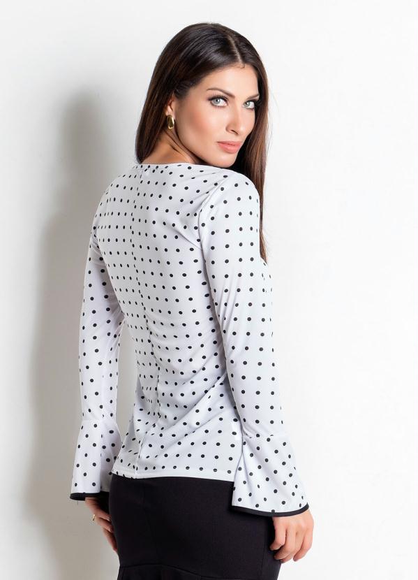 Rosalie - Conjunto Poá e Preto  com Babados 4