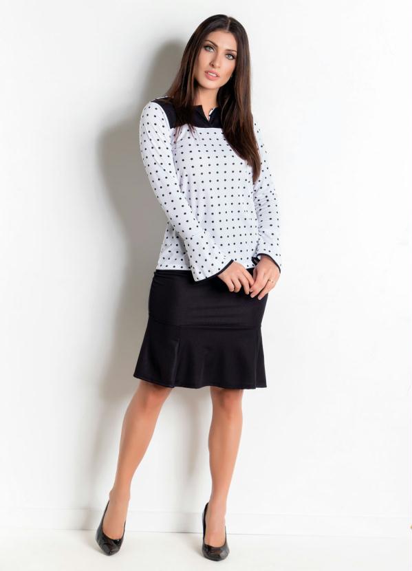 Rosalie - Conjunto Poá e Preto  com Babados 7