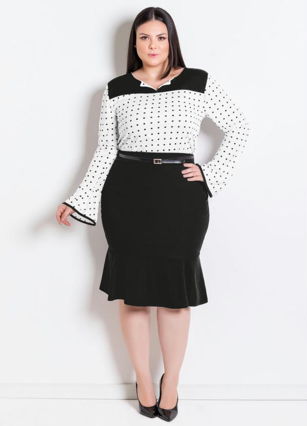 Rosalie - Conjunto Poá e Preto  com Babados 9