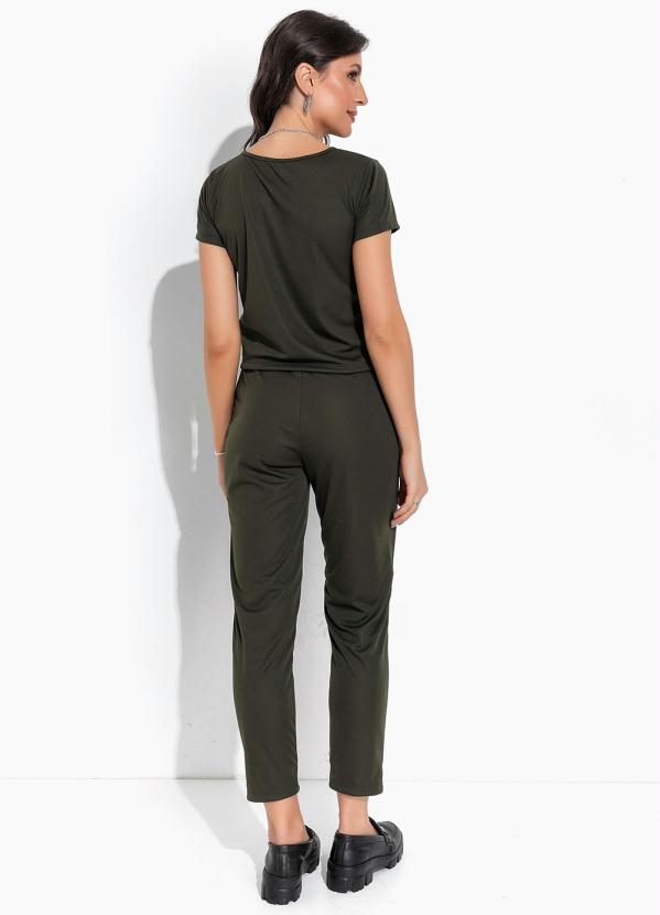 Moda Pop - Conjunto Verde Militar em Malha 2