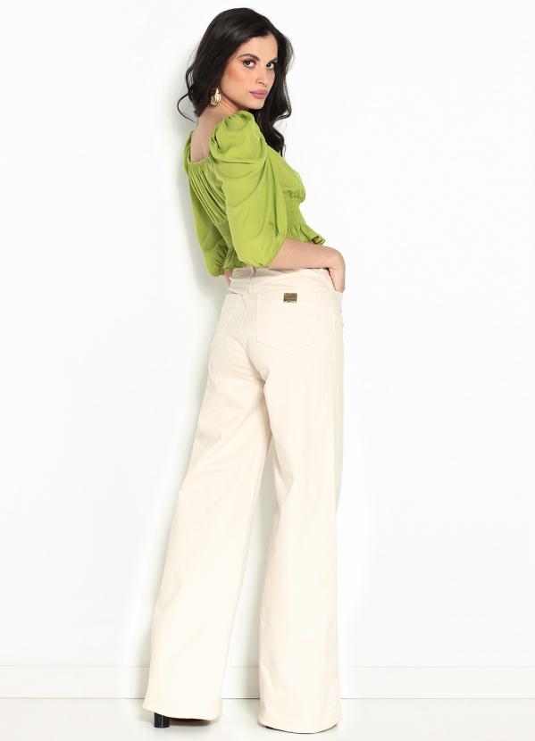 Colcci - Blusa Cropped de Viscose Verde 4